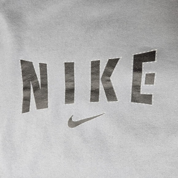 Vintage Woman's Nike Sweatshirt Sz. XL Blue Spell Out Logo Front LS 100% Cotton - Picture 4 of 10